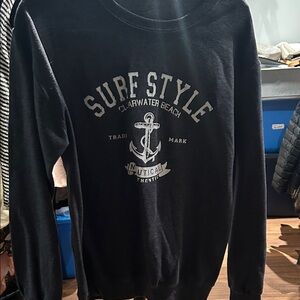 Surf Style Charcoal Crewneck Sweater